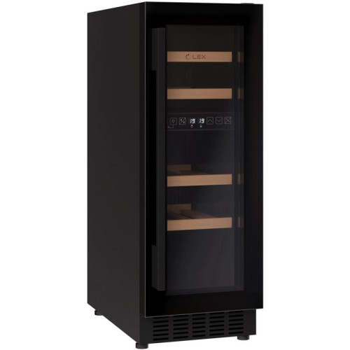 Винный шкаф Lex LWD3017BL dual zone 1-нокамерн. черный