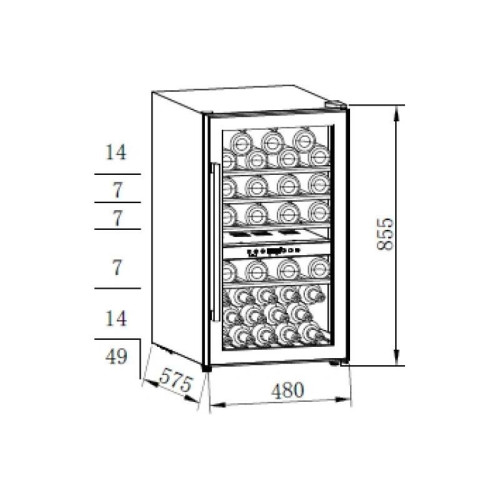 Винный шкаф WWC-49 DB DUALZONE WEISSGAUFF