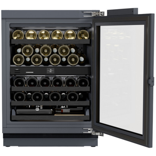 Винные шкафы Liebherr/ Vinidor Selection, высота 86-92 см, 2 темп. зоны, дверь стеклопакет, door-on-door panel ready: установка фасадной рамки, сенсорный дисплей Touch&Swipe. Важно: увеличенная высота встраивания: 86-92 см