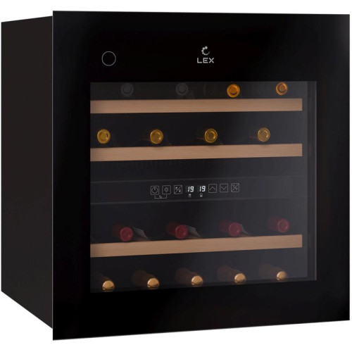 Винный шкаф/ Винный шкаф Lex LWD6036BL dual zone PP 1-нокамерн. черный (CHAT500008)