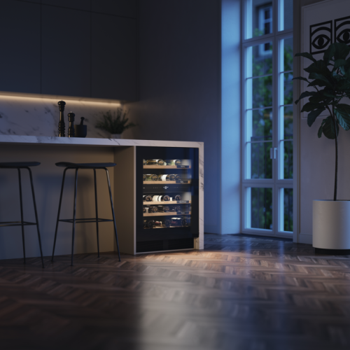 Винный шкаф ASKO/ Арт. 745894 ; Винный шкаф ASKO, высота 82 см, объем 120 л, сенсорное управление, Wi-Fi, LED освещение, угольный фильтр, энергоэффективность А+, цвет черное стекло