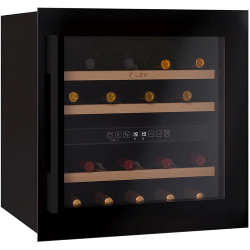 Винный шкаф/ Винный шкаф Lex LWD6036BL dual zone 1-нокамерн. черный стекло (CHAT500007)