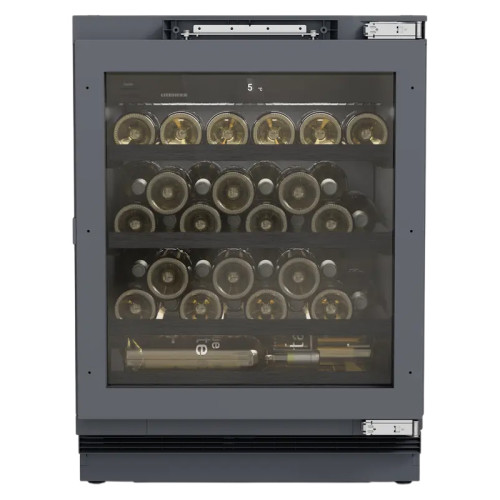 Винные шкафы Liebherr/ Vinidor Selection, высота 82-88 см, 1 темп. зона, дверь стеклопакет, door-on-door panel ready: установка фасадной рамки, сенсорный дисплей Touch&Swipe