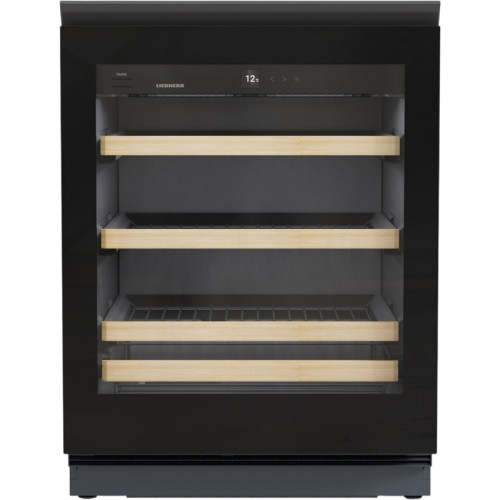 Винные шкафы Liebherr/ Vinidor, высота 82-88 см, 1 темп. зона, дверь стеклопакет, рамка двери GlassBlack, встроенная ручка, сенсорный дисплей Touch