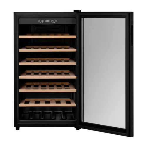 Винный шкаф KUPPERSBERG/ Винный шкаф KUPPERSBERG, отдельностоящий, High-Tech, объем 128 л, вместимость 40 бутылок, диапазон температуры 5-20 градусов, механическое открытие двери, 6 полок из бука, LCD дисплей, уровень шума 38 дБ, цвет черный Винный шкаф KUPPERSBERG/ Винный шкаф KUPPERSBERG, отдельностоящий, High-Tech, объем 128 л, вместимость 40 бутылок, диапазон температуры 5-20 градусов, механическое открытие двери, 6 полок из бука, LCD дисплей, уровень шума 38 дБ, цвет черный