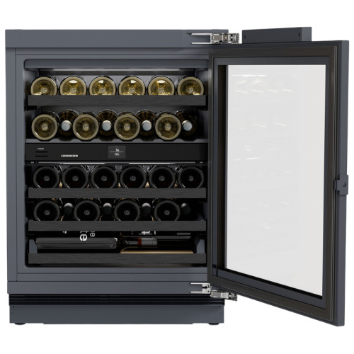 Винные шкафы Liebherr/ Vinidor Selection, высота 82-88 см, 2 темп. зоны, дверь стеклопакет, door-on-door panel ready: установка фасадной рамки, сенсорный дисплей Touch&Swipe