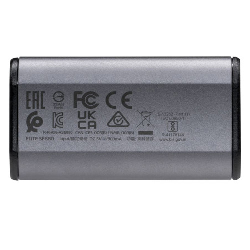 Твердотельный накопитель/ ADATA External SSD SE880, 2000GB, USB 3.2 Gen2 Type-C to Type-C/A, up to R/W 2000/2000 MB/s, 65x35x12.5mm, 31g, Titanium Gray (5 лет)