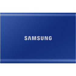 Внешние HDD и SSD/ Samsung External SSD T7, 500GB, Type-C, USB 3.2 Gen2, R/W 1050/1000MB/s, 85x57x8mm, Indigo Blue (12 мес.)