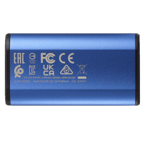 Твердотельный накопитель/ ADATA External SSD SE880, 500GB, USB 3.2 Gen2 Type-C, up to R/W 2000/2000 MB/s, 64.8x35x12.5mm, Blue (5 лет)