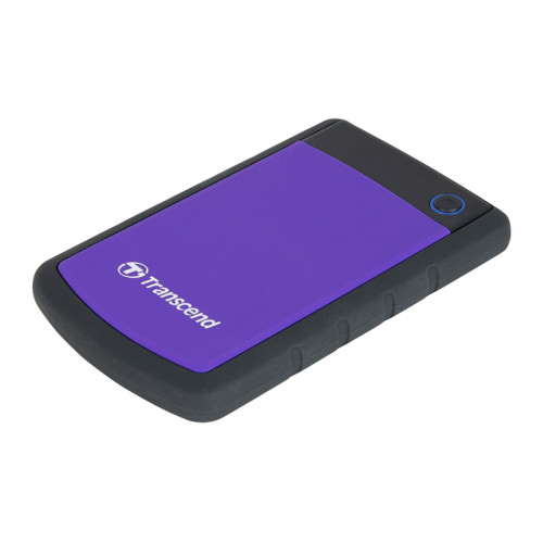 Portable HDD 2TB Transcend StoreJet 25H3 (Purple), Anti-shock protection, One-touch backup, USB 3.1 Gen1, 132x81x16mm, 191g /3 года/