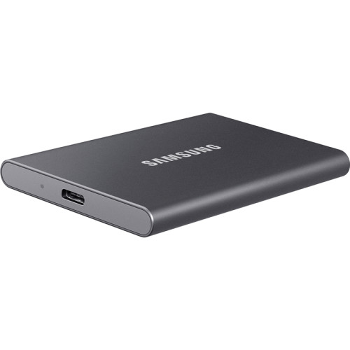 Внешние HDD и SSD Samsung External SSD T7, 1000GB, Type-C, USB 3.2 Gen2, R/W 1050/1000MB/s, 85x57x8mm, Titan Gray (12 мес.)