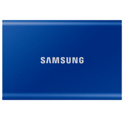 Внешние HDD и SSD Samsung External SSD T7, 1000GB, Type-C, USB 3.2 Gen2, R/W 1050/1000MB/s, 85x57x8mm, Indigo Blue (12 мес.)