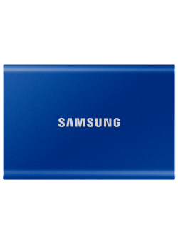 Внешние HDD и SSD/ Samsung External SSD T7, 1000GB, Type-C, USB 3.2 Gen2, R/W 1050/1000MB/s, 85x57x8mm, Indigo Blue (12 мес.)