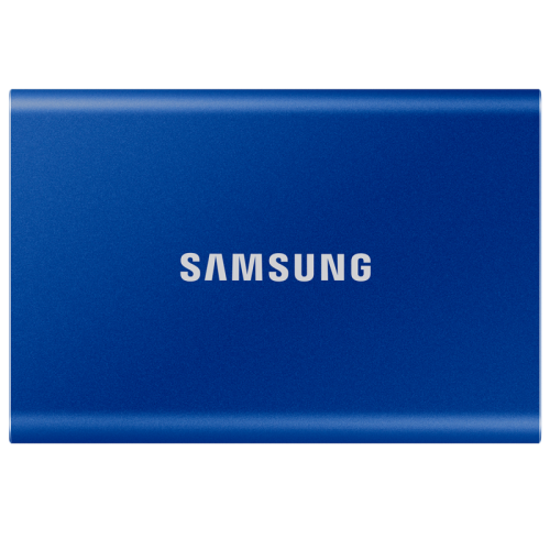 Внешние HDD и SSD Samsung External SSD T7, 1000GB, Type-C, USB 3.2 Gen2, R/W 1050/1000MB/s, 85x57x8mm, Indigo Blue (12 мес.)