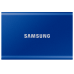 Внешние HDD и SSD Samsung External SSD T7, 1000GB, Type-C, USB 3.2 Gen2, R/W 1050/1000MB/s, 85x57x8mm, Indigo Blue (12 мес.)