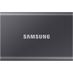 Внешние HDD и SSD/ Samsung External SSD T7, 500GB, Type-C, USB 3.2 Gen2, R/W 1050/1000MB/s, 85x57x8mm, Titan Gray (12 мес.)