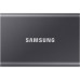 Внешние HDD и SSD/ Samsung External SSD T7, 500GB, Type-C, USB 3.2 Gen2, R/W 1050/1000MB/s, 85x57x8mm, Titan Gray (12 мес.)