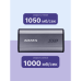 Твердотельный накопитель/ ADATA External SSD SC750, 1000GB, Type-C, USB 3.2 Gen2, R/W 1050/1000 MB/s, 53x28x12mm, Grey (5 лет)