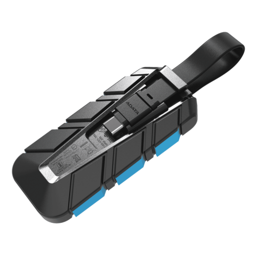 Твердотельный накопитель ADATA External SSD SC740, 1000GB, Type-C, USB 3.2 Gen2, R/W 1050/1000 MB/s, 121.8x40.5x22.3mm, Blue (5 лет)