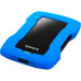 Внешний жесткий диск/ Portable HDD 1TB ADATA HD330 (Blue), Silicone, USB 3.2 Gen1, 133x89x16mm, 190g /3 года/