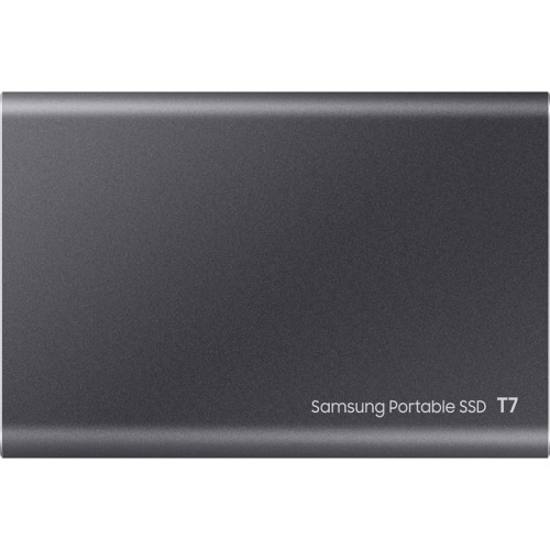 Внешние HDD и SSD Samsung External SSD T7, 2000GB, Type-C, USB 3.2 Gen2, R/W 1050/1000MB/s, 85x57x8mm, Titan Gray (12 мес.)