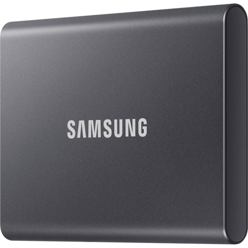 Внешние HDD и SSD/ Samsung External SSD T7, 1000GB, Type-C, USB 3.2 Gen2, R/W 1050/1000MB/s, 85x57x8mm, Titan Gray (12 мес.)