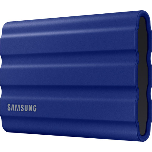 Внешние HDD и SSD/ Samsung External SSD T7 Shield, 2TB, Type C-to-C/A, USB 3.2 Gen2, R/W 1050/1000MB/s, IP65, 88x59x13mm, 98g, Blue (12 мес.)