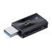 Твердотельный накопитель/ ADATA External SSD SC730, 512GB, Type-C, Type-A, USB 3.2 Gen2, R/W 600/600 MB/s, 36.8x23.8x9.7mm, Black (5 лет)