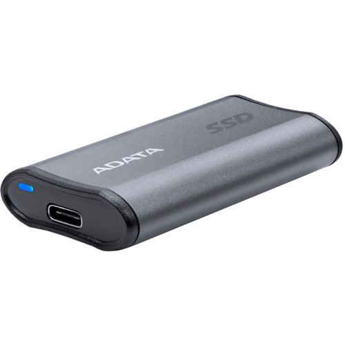 Твердотельный накопитель/ ADATA External SSD SE880, 1024GB, USB 3.2 Gen2 Type-C to Type-C/A, up to R/W 2000/2000 MB/s, 65x35x12.5mm, 31g, Titanium Gray (5 лет)