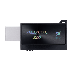 Твердотельный накопитель/ ADATA External SSD SC730, 1000GB, Type-C, Type-A, USB 3.2 Gen2, R/W 600/600 MB/s, 36.8x23.8x9.7mm, Black (5 лет)