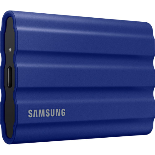 Внешние HDD и SSD/ Samsung External SSD T7 Shield, 2TB, Type C-to-C/A, USB 3.2 Gen2, R/W 1050/1000MB/s, IP65, 88x59x13mm, 98g, Blue (12 мес.)