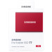 Внешние HDD и SSD/ Samsung External SSD T7, 1000GB, Type-C, USB 3.2 Gen2, R/W 1050/1000MB/s, 85x57x8mm, Metallic Red (12 мес.)