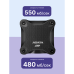 Твердотельный накопитель/ ADATA External SSD SD620, 512GB, Type-C, USB 3.2 Gen2, R/W 550/500 MB/s, 80x80x15mm, Black (5 лет)