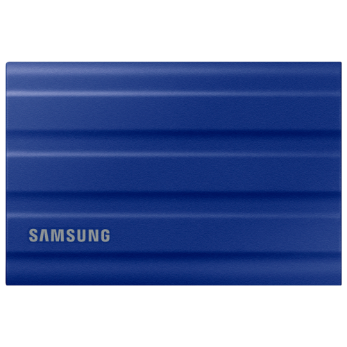 Внешние HDD и SSD/ Samsung External SSD T7 Shield, 2TB, Type C-to-C/A, USB 3.2 Gen2, R/W 1050/1000MB/s, IP65, 88x59x13mm, 98g, Blue (12 мес.)