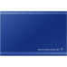 Внешние HDD и SSD/ Samsung External SSD T7, 2000GB, Type-C, USB 3.2 Gen2, R/W 1050/1000MB/s, 85x57x8mm, Indigo Blue (12 мес.)