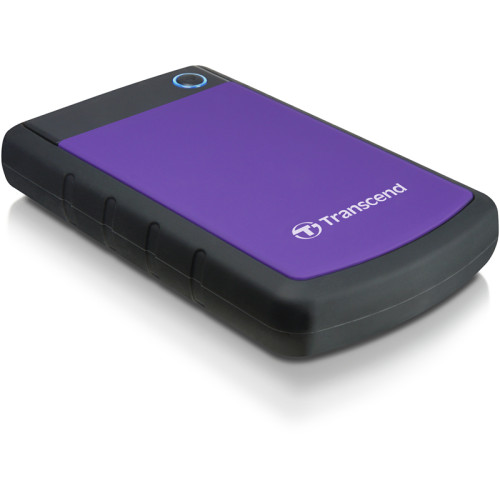 Portable HDD 4TB Transcend StoreJet 25H3 (Purple), Anti-shock protection, One-touch backup, USB 3.1 Gen1, 132x81x25mm, 298g /3 года/