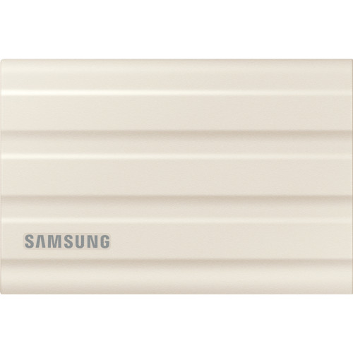 Внешние HDD и SSD/ Samsung External SSD T7 Shield, 2TB, Type C-to-C/A, USB 3.2 Gen2, R/W 1050/1000MB/s, IP65, 88x59x13mm, 98g, Beige (12 мес.)