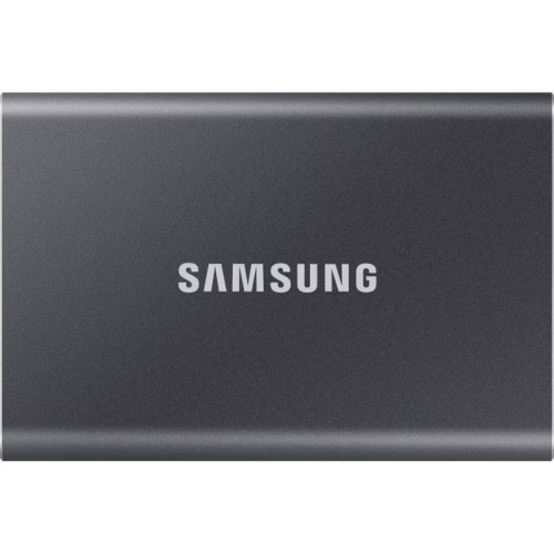 Внешние HDD и SSD/ Samsung External SSD T7, 4000GB, Type-C, USB 3.2 Gen2, R/W 1050/1000MB/s, 85x57x8mm, Titan Grey (12 мес.)