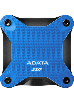 Твердотельный накопитель/ ADATA External SSD SD620, 2000GB, Type-C, USB 3.2 Gen2, R/W 520/460 MB/s, 80x80x15mm, Blue (5 лет)