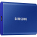 Внешние HDD и SSD Samsung External SSD T7, 1000GB, Type-C, USB 3.2 Gen2, R/W 1050/1000MB/s, 85x57x8mm, Indigo Blue (12 мес.)