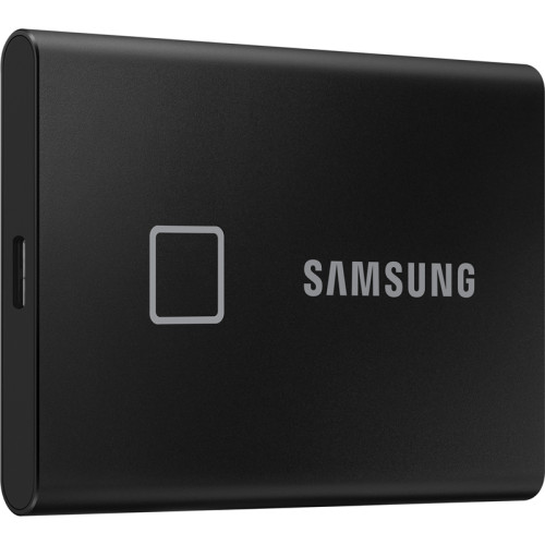 Внешние HDD и SSD/ Samsung External SSD T7 Touch, 2000GB, Touch ID, Type-C, USB 3.2 Gen2, R/W 1050/1000MB/s, 85x57x8mm, Black (12 мес.)