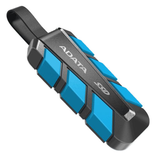 Твердотельный накопитель/ ADATA External SSD SC740, 500GB, Type-C, USB 3.2 Gen2, R/W 1050/1000 MB/s, 121.8x40.5x22.3mm, Blue (5 лет)
