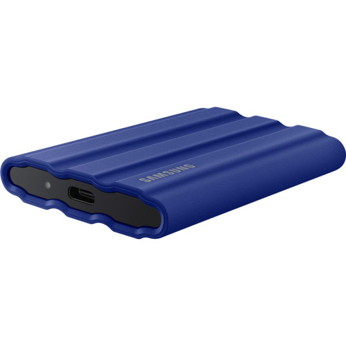 Внешние HDD и SSD/ Samsung External SSD T7 Shield, 2TB, Type C-to-C/A, USB 3.2 Gen2, R/W 1050/1000MB/s, IP65, 88x59x13mm, 98g, Blue (12 мес.)