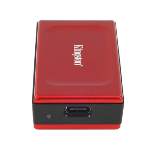 Твердотельный накопитель/ Kingston External SSD XS1000, 1000GB, Type-C/A, USB 3.2 Gen 2, R/W 1050/1000MB/s, 70x33x14mm, 29g., Red (12 мес)