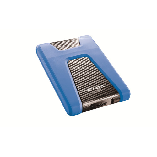 Внешний жесткий диск/ Portable HDD 1TB ADATA HD650 (Blue), Silicone, USB 3.2 Gen1, 121x81x21mm, 201g /3 года/