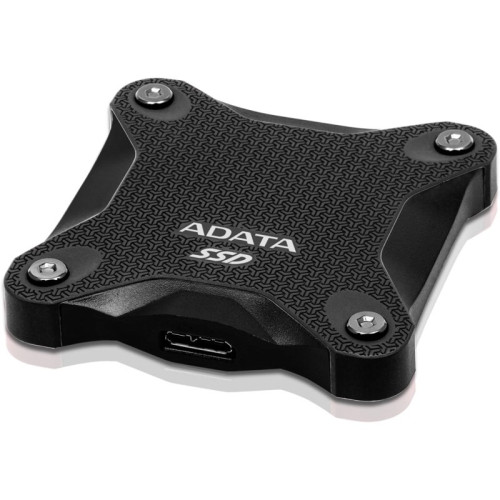 Твердотельный накопитель/ ADATA External SSD SD620, 512GB, Type-C, USB 3.2 Gen2, R/W 550/500 MB/s, 80x80x15mm, Black (5 лет)