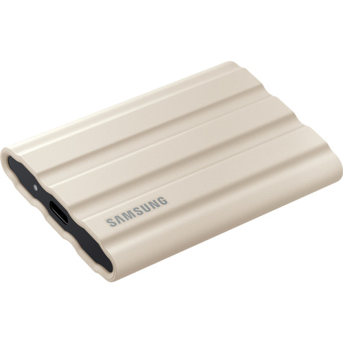 Внешние HDD и SSD/ Samsung External SSD T7 Shield, 1TB, Type C-to-C/A, USB 3.2 Gen2, R/W 1050/1000MB/s, IP65, 88x59x13mm, 98g, Beige (12 мес.)