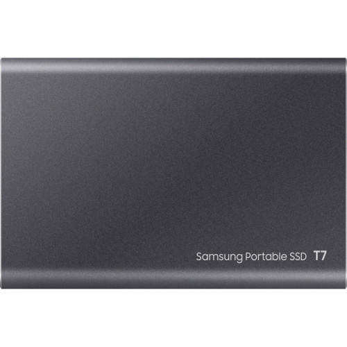 Внешние HDD и SSD/ Samsung External SSD T7, 1000GB, Type-C, USB 3.2 Gen2, R/W 1050/1000MB/s, 85x57x8mm, Titan Gray (12 мес.)