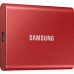 Внешние HDD и SSD/ Samsung External SSD T7, 1000GB, Type-C, USB 3.2 Gen2, R/W 1050/1000MB/s, 85x57x8mm, Metallic Red (12 мес.)