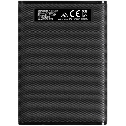 Твердотельный накопитель/ Transcend External SSD ESD270C, 1000GB, Type-C, USB 3.1 Gen2, R/W 520/460MB/s, 77x56x10mm, Black (3 года)